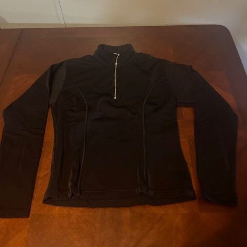 Nils Robin 1/4 Zip T-Neck Sweater Womens Black Pullover Medium sportwear‎